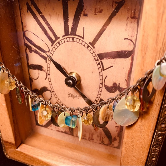 2/$20 Blue Yellow Glass Beads MOP Shell Necklace - Picture 4 of 9